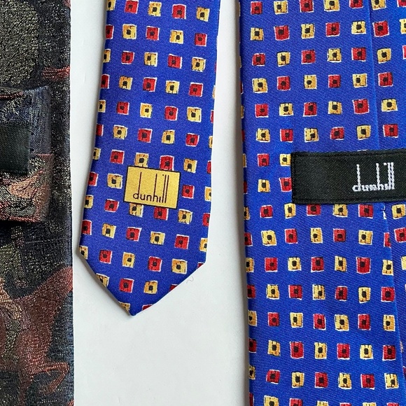 2 Dunhill all silk ties made in Italy 🇮🇹 - Picture 3 of 5